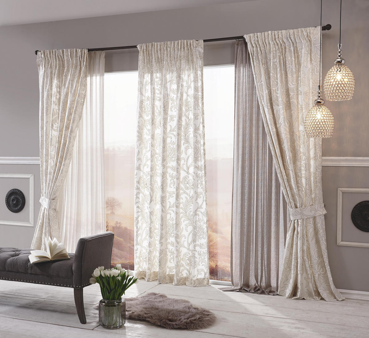 WÄRMESCHUTZVORHANG Verdunkelung  - Beige, Basics, Textil (140/245cm)