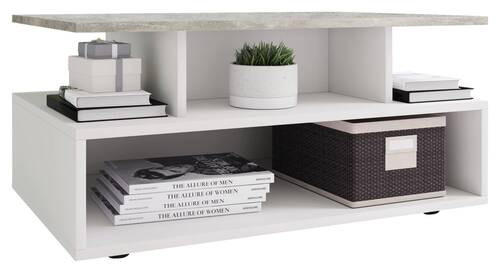 COUCHTISCH 80/50/40 cm rechteckig Grau  - Schwarz/Grau, MODERN, Holzwerkstoff/Kunststoff (80/50/40cm) - MID.YOU