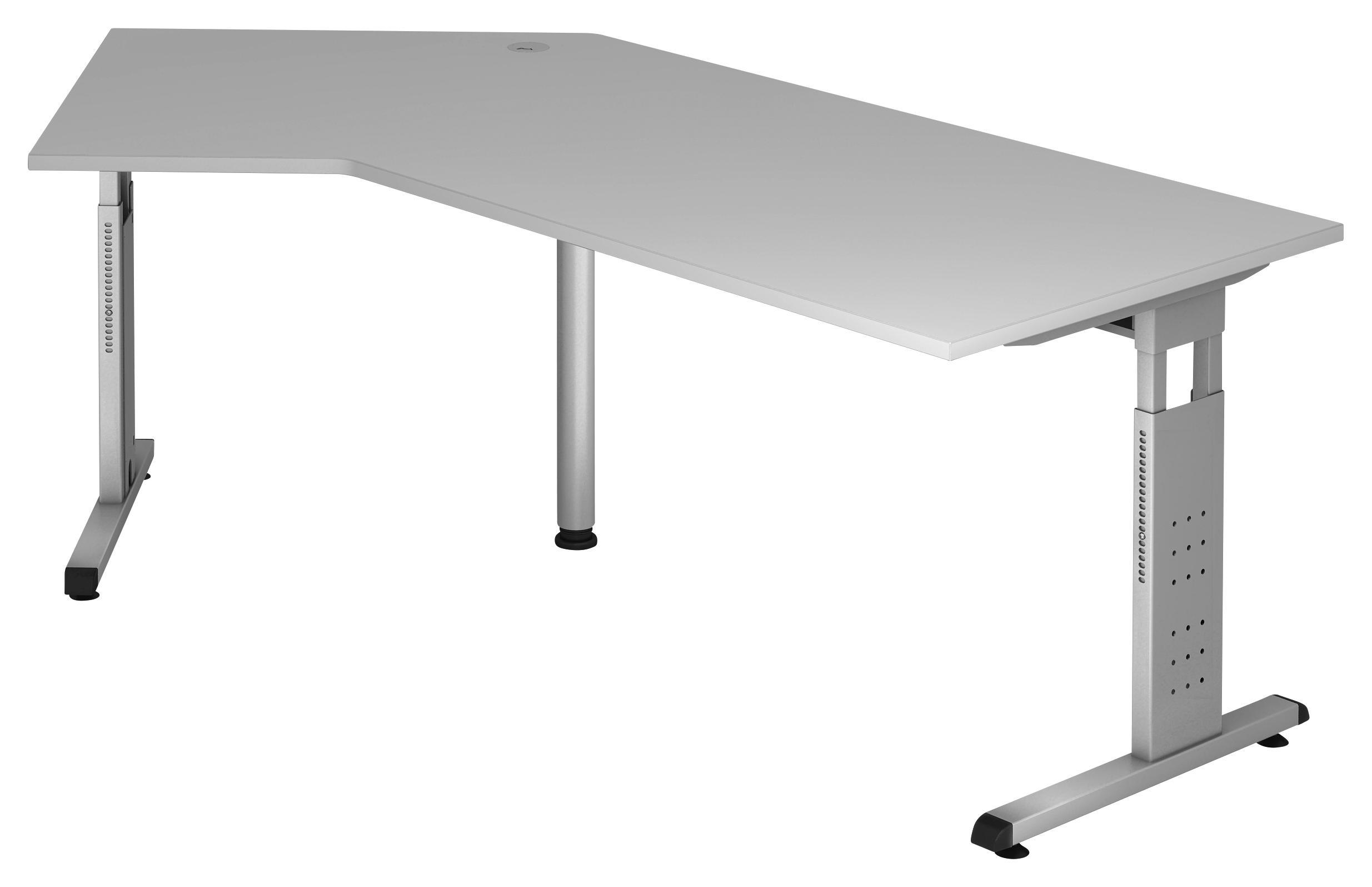 Eckschreibtisch in Grau