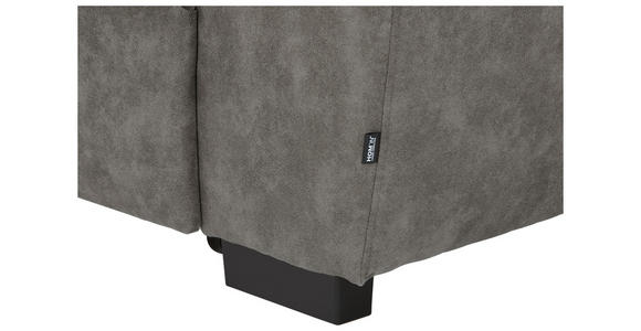 ECKSOFA in Lederlook Grau  230/263 cm  - Schwarz/Grau, Design, Kunststoff/Textil (230/263cm) - Hom`in