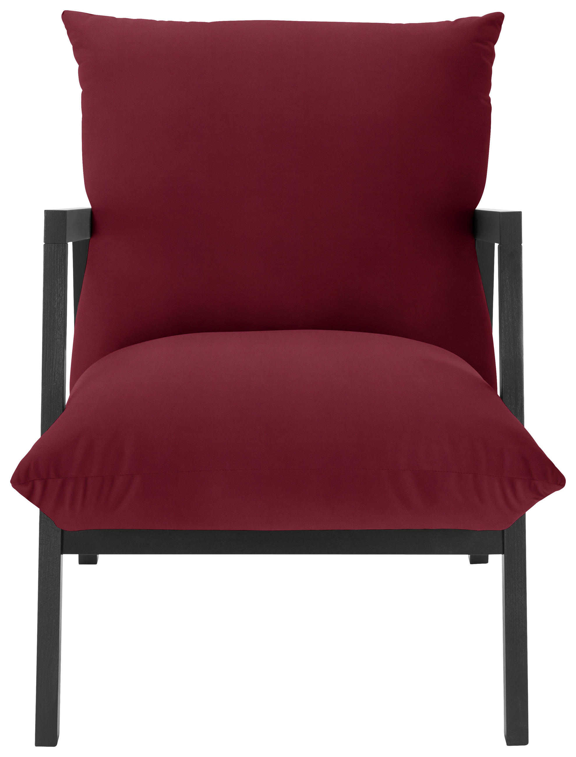 FOTELJA tekstil  crvena   - wenge boje/crvena, Design, tekstil/drvo (63/76/80cm) - Carryhome
