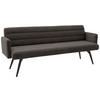 SITZBANK 216/86/68 cm Cord Mokka Metall  - Schwarz/Mokka, Design, Textil/Metall (216/86/68cm) - Dieter Knoll