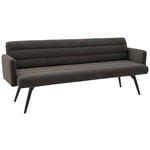 SITZBANK 216/86/68 cm Cord Mokka Metall  - Schwarz/Mokka, Design, Textil/Metall (216/86/68cm) - Dieter Knoll