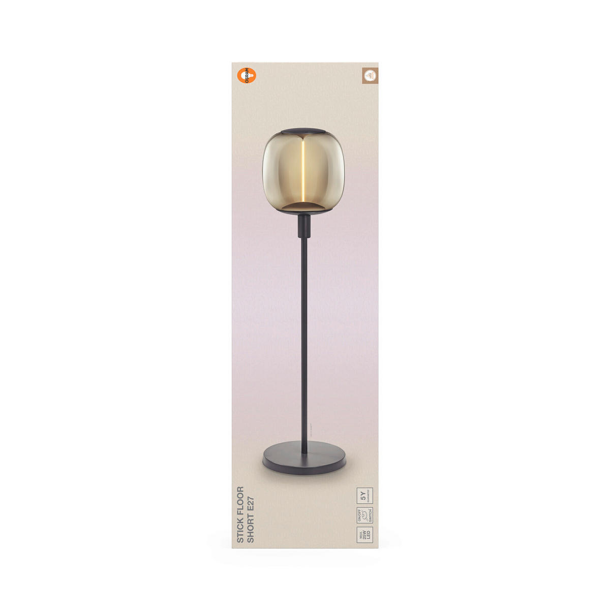 TISCHLEUCHTE 26/78 cm   - Dunkelgrau, Basics, Metall (26/78cm) - Osram