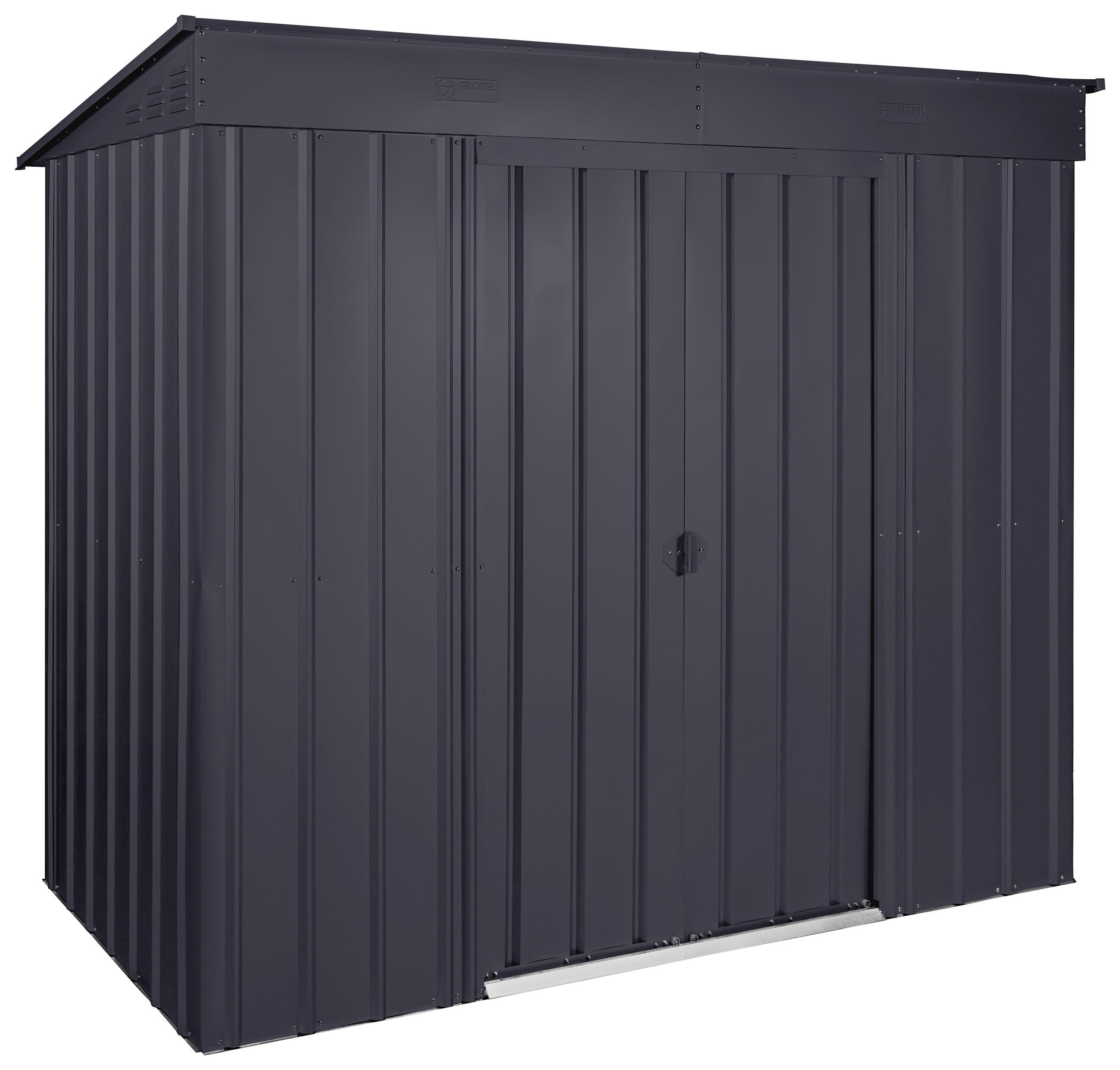GERÄTEHAUS 242/199/124 cm  - Anthrazit, Basics, Metall (242/199/124cm)