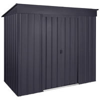 GERÄTEHAUS 242/199/124 cm  - Anthrazit, Basics, Metall (242/199/124cm)