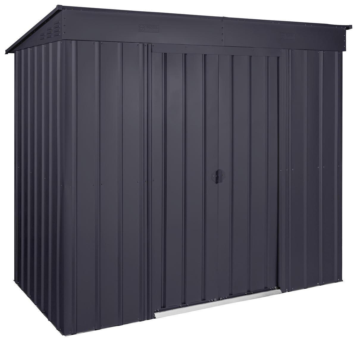 GERÄTEHAUS 242/199/124 cm  - Anthrazit, Basics, Metall (242/199/124cm)