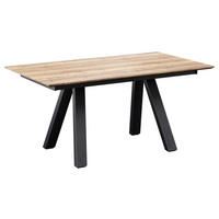 ESSTISCH rechteckig Anthrazit, Eichefarben  - Eichefarben/Anthrazit, Design, Holzwerkstoff/Metall (160/90/75cm) - Venjakob