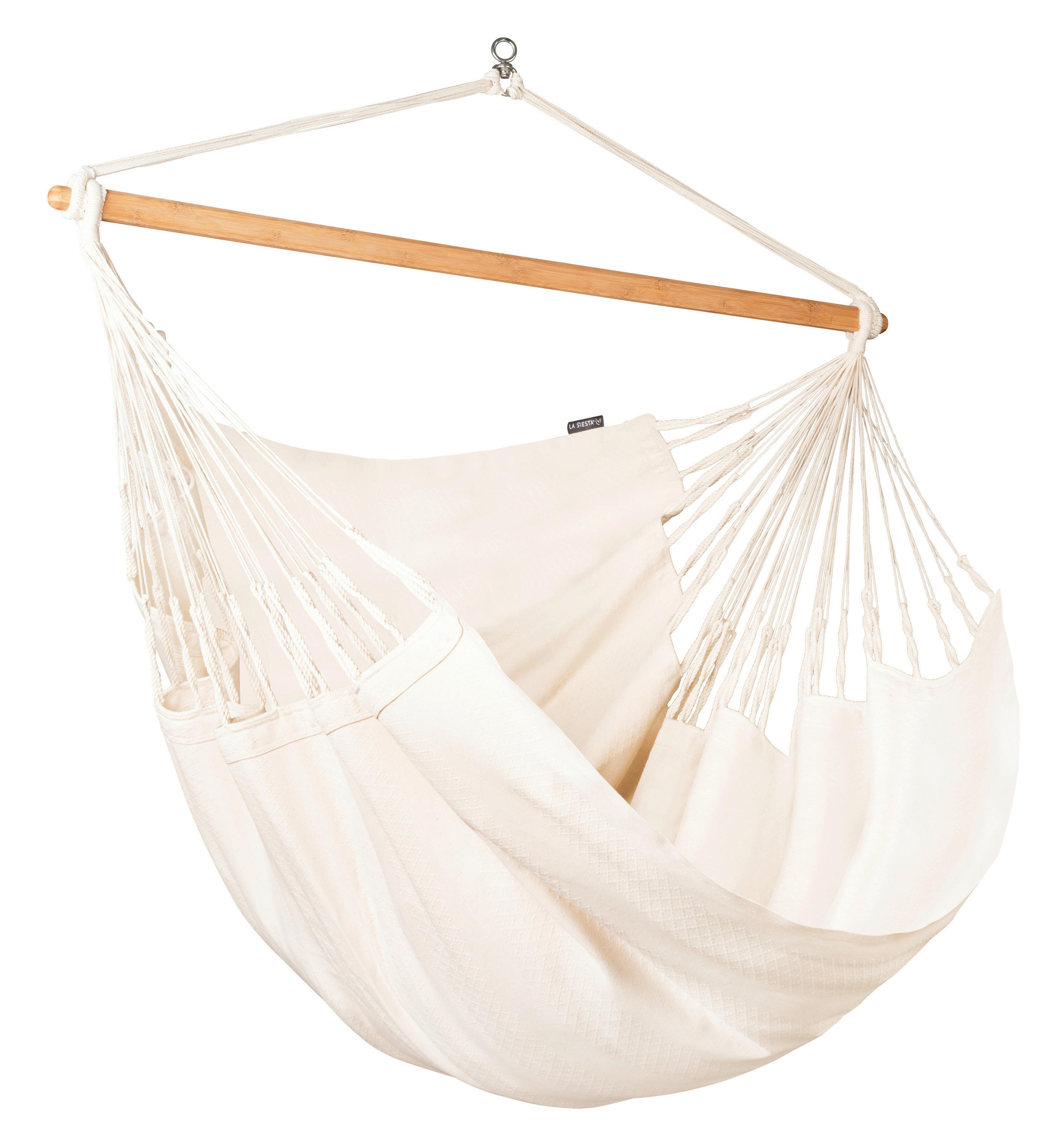 HÄNGESESSEL kingsize cotton 140/170/210 cm  - Weiß, KONVENTIONELL, Holz/Textil (140/170/210cm) - La Siesta
