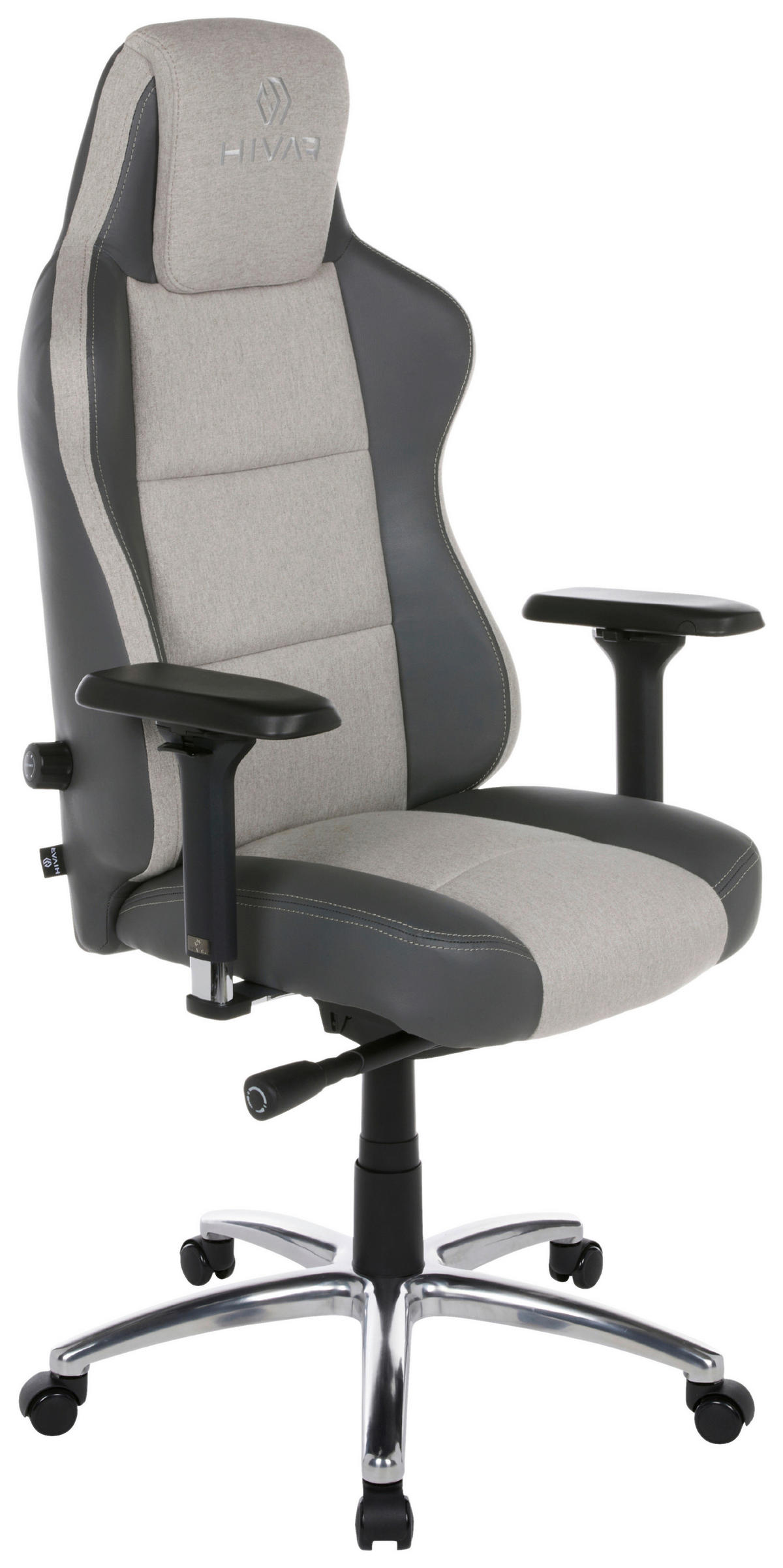 EQLIPSE Cloud Silver Anthrazit, Silberfarben, Hellgrau Metall, Textil   - Anthrazit/Silberfarben, LIFESTYLE, Textil/Metall (79/142/77cm) - HIVAR