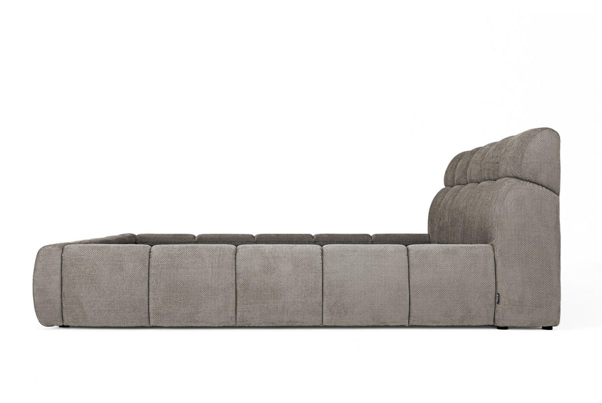 POLSTERBETT 180/200 cm  in Hellbraun  - Hellbraun/Schwarz, Design, Kunststoff/Textil (180/200cm) - Esposa