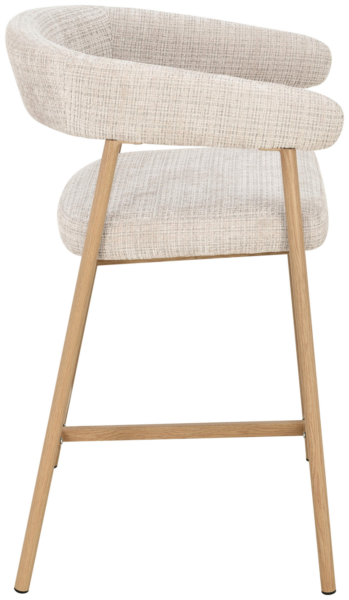 BARHOCKER in Eichefarben, Beige  - Eichefarben/Beige, MODERN, Holz/Textil (53/93/55cm) - Livetastic