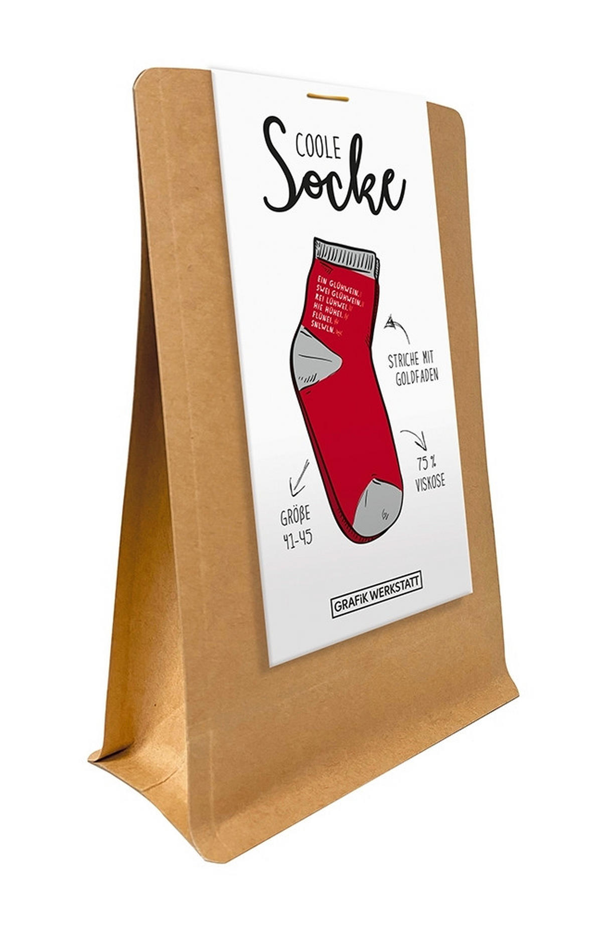 SOCKEN Rot  - Rot, KONVENTIONELL, Textil (20/13cm) - X-Mas