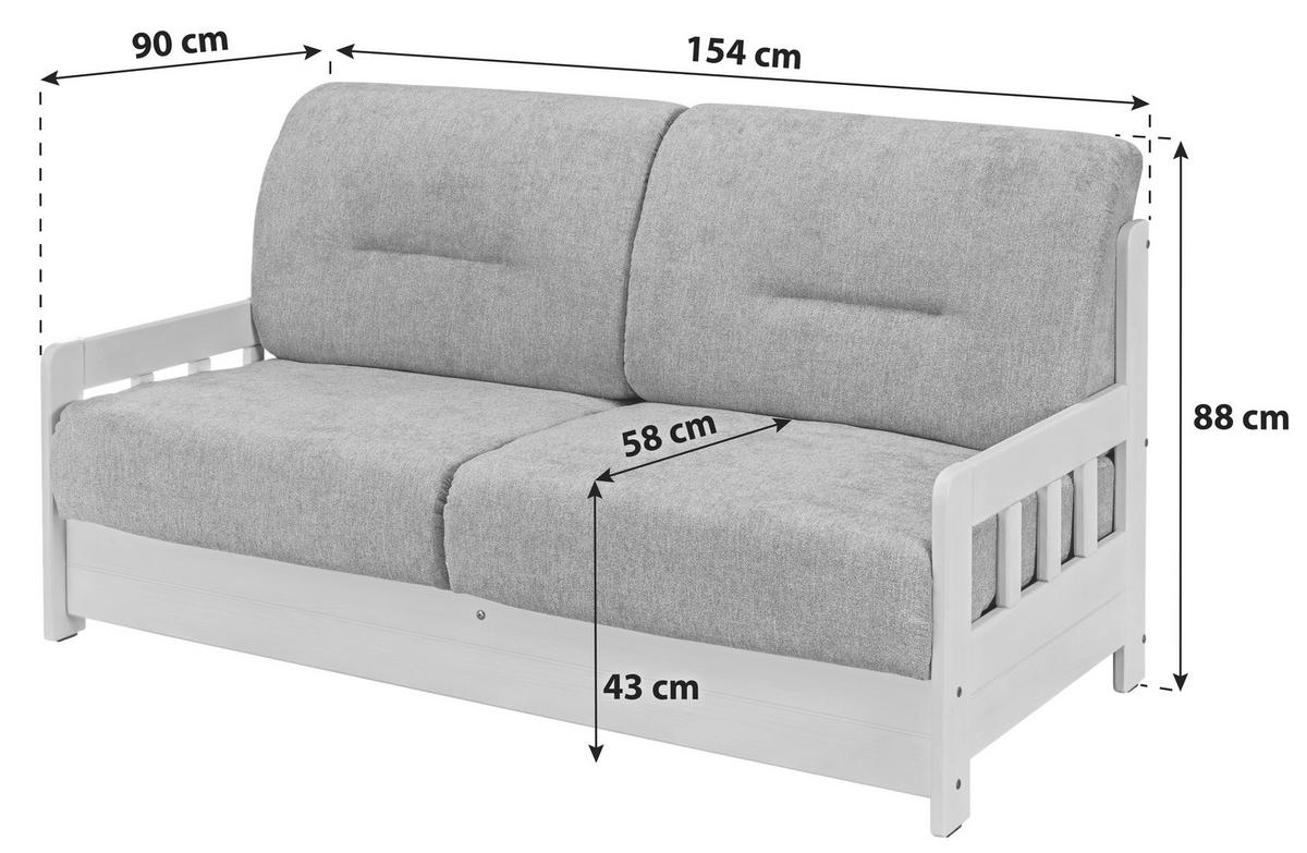 SCHLAFSOFA Textil Honig, Dunkelbraun  - Dunkelbraun/Honig, Lifestyle, Holz/Textil (154/88/90cm) - Livetastic