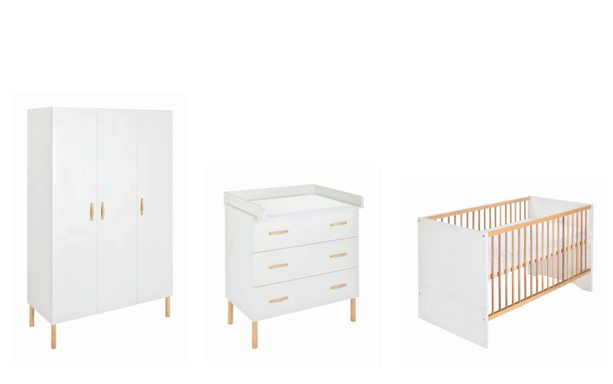 BABYZIMMER Melody White  - Buchefarben/Weiß, Basics, Holz/Holzwerkstoff - Schardt