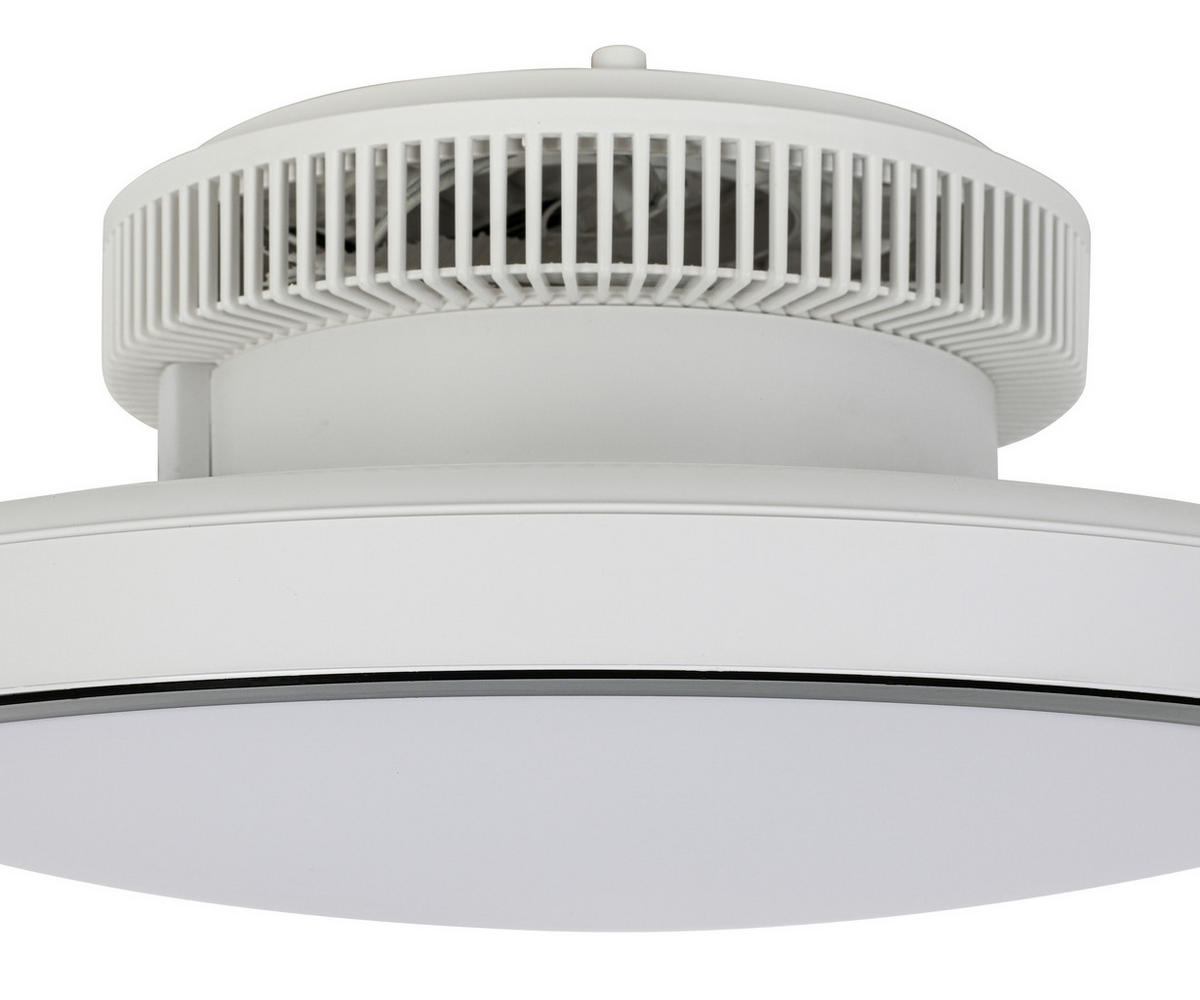 DECKENVENTILATOR - Schwarz/Weiß, Trend, Kunststoff/Metall (46/19,5cm) - Mican