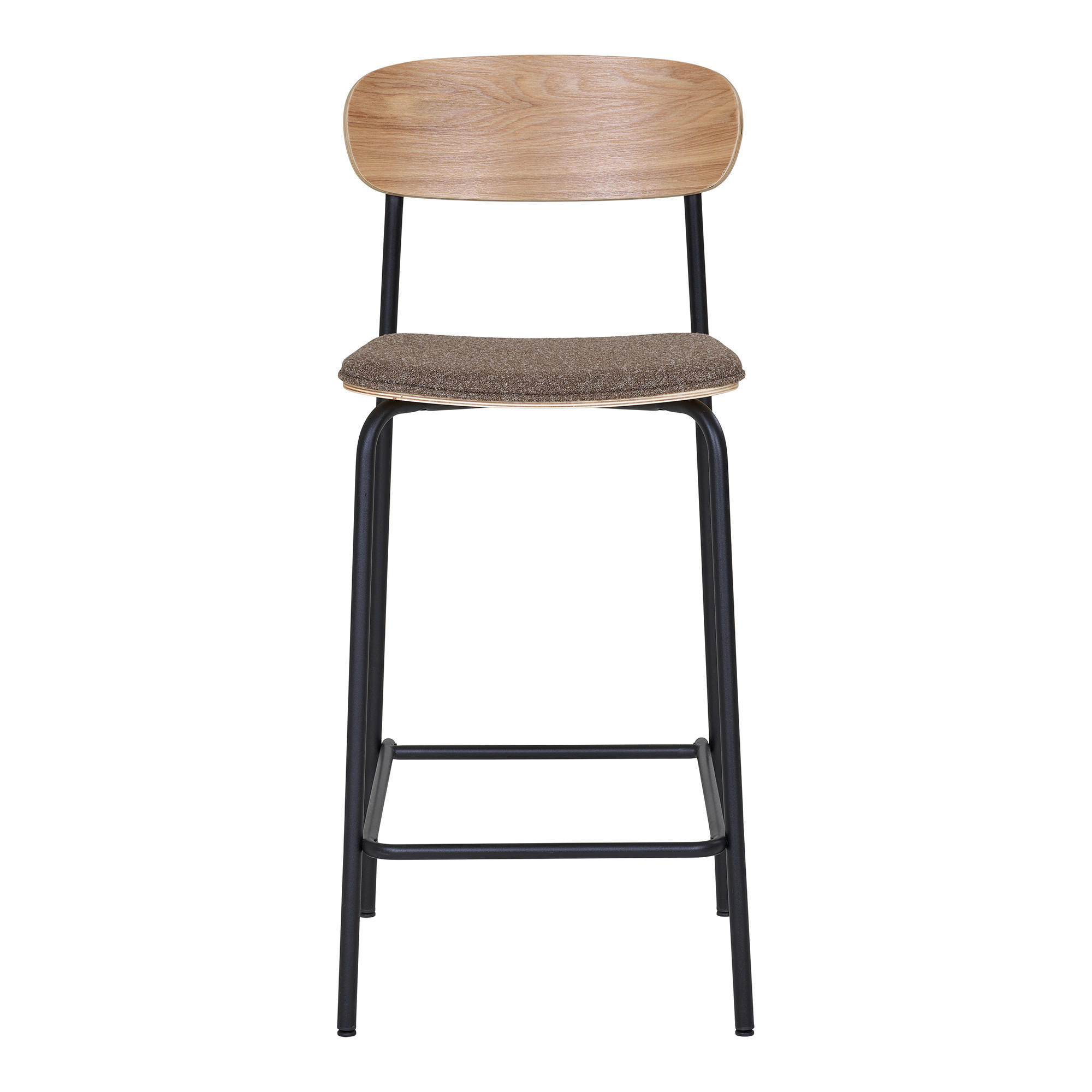 BARHOCKER-SET Flachgewebe  - Eschefarben/Schwarz, MODERN, Holz/Textil (42.5/95/49cm) - MID.YOU