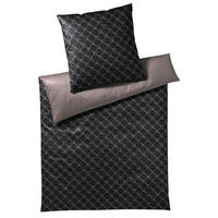 BETTWÄSCHESET Makosatin 160/210 cm  100 cm/65 cm  - Anthrazit/Schwarz, Design, Naturmaterialien/Textil (160/210cm) - Joop!