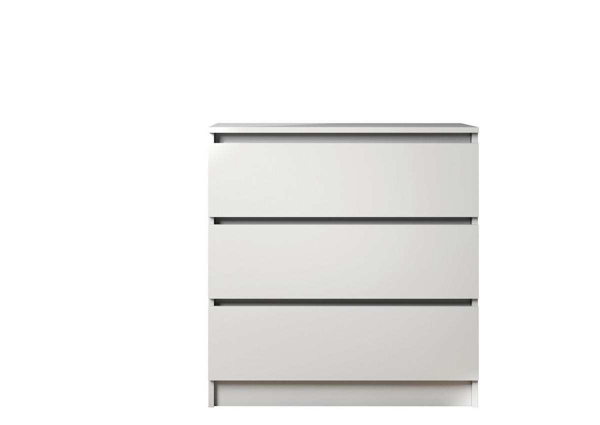 KOMODA   80/77/42 cm   bijela  - bijela, Design, drvni materijal (80/77/42cm) - Boxxx