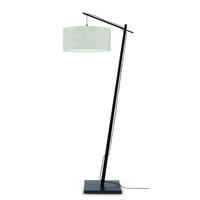STEHLEUCHTE  47/176/23 cm   - Beige/Schwarz, Design, Naturmaterialien/Textil (47/176/23cm) - Good & Mojo