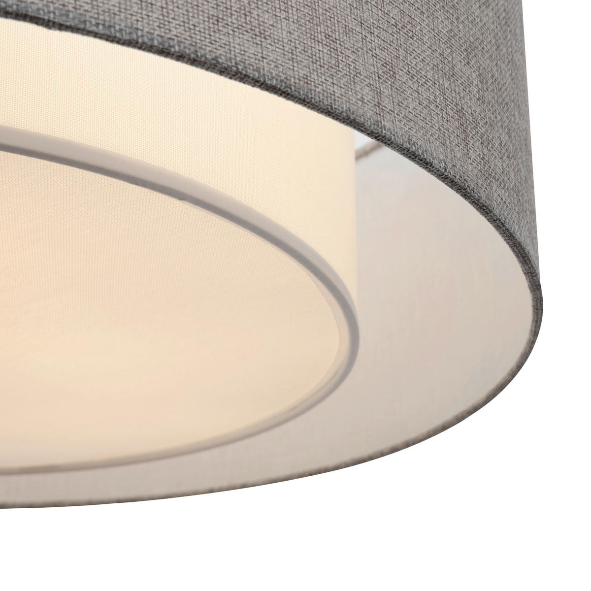 DECKENLEUCHTE 60 W     - Chromfarben/Grau, Basics, Textil/Metall (52/17,5/52cm) - MAYTONI