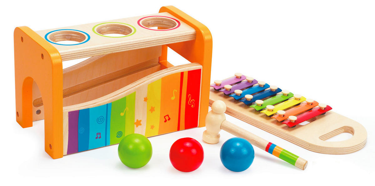 HAMMERBANK - Multicolor, Basics, Holz/Holzwerkstoff (24,0/15,0/13,5cm) - Hape