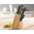 MESSERBLOCK Edelstahl 8-teilig - Silberfarben/Schwarz, Basics, Holz/Metall - Justinus MESSERBLOCK Edelstahl 8-teilig - Silberfarben/Schwarz, Basics, Holz/Metall - Justinus