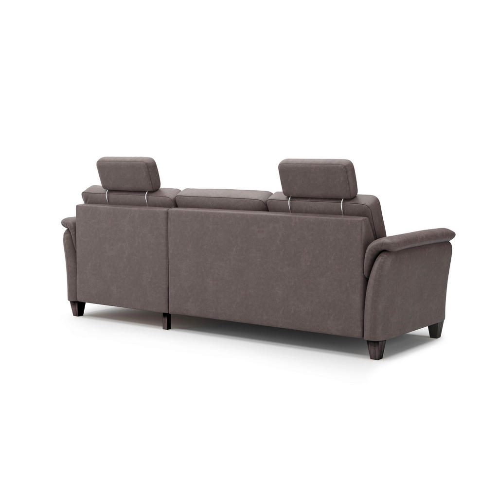 Thumbnail - Sit & More Ecksofa Palmera V, Braun, Textil, Buche, 4,5-Sitzer, Ottomane rechts, L-Form, 244x163 cm, Goldenes M, Oeko-Te...