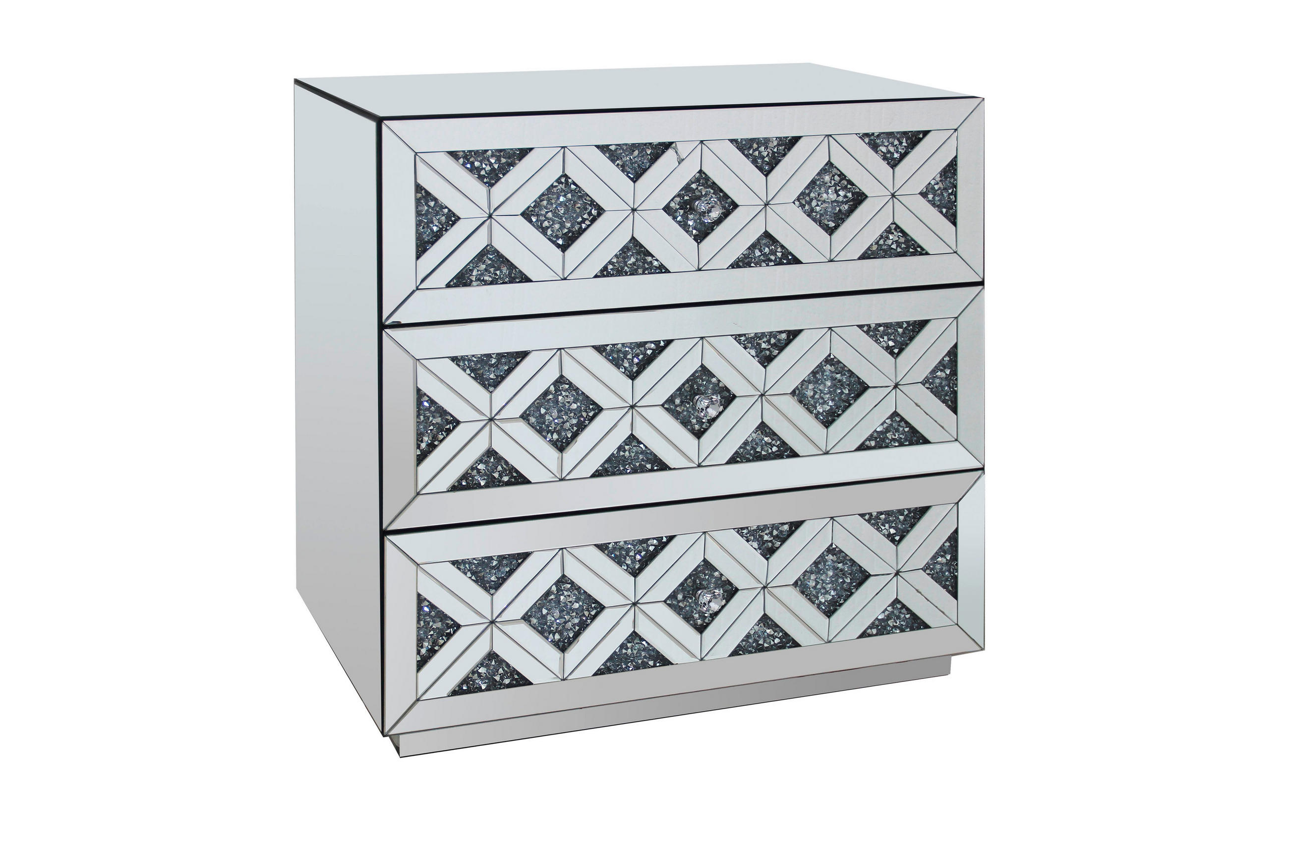 KOMODA, barvy stříbra, 80,5/81/40,5 cm - barvy stříbra, Trend, kov/kompozitní dřevo (80,5/81/40,5cm) - Ambia Home