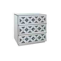 KOMMODE  in 80,5/81/40,5 cm  - Silberfarben, Trend, Glas/Holzwerkstoff (80,5/81/40,5cm) - Ambia Home