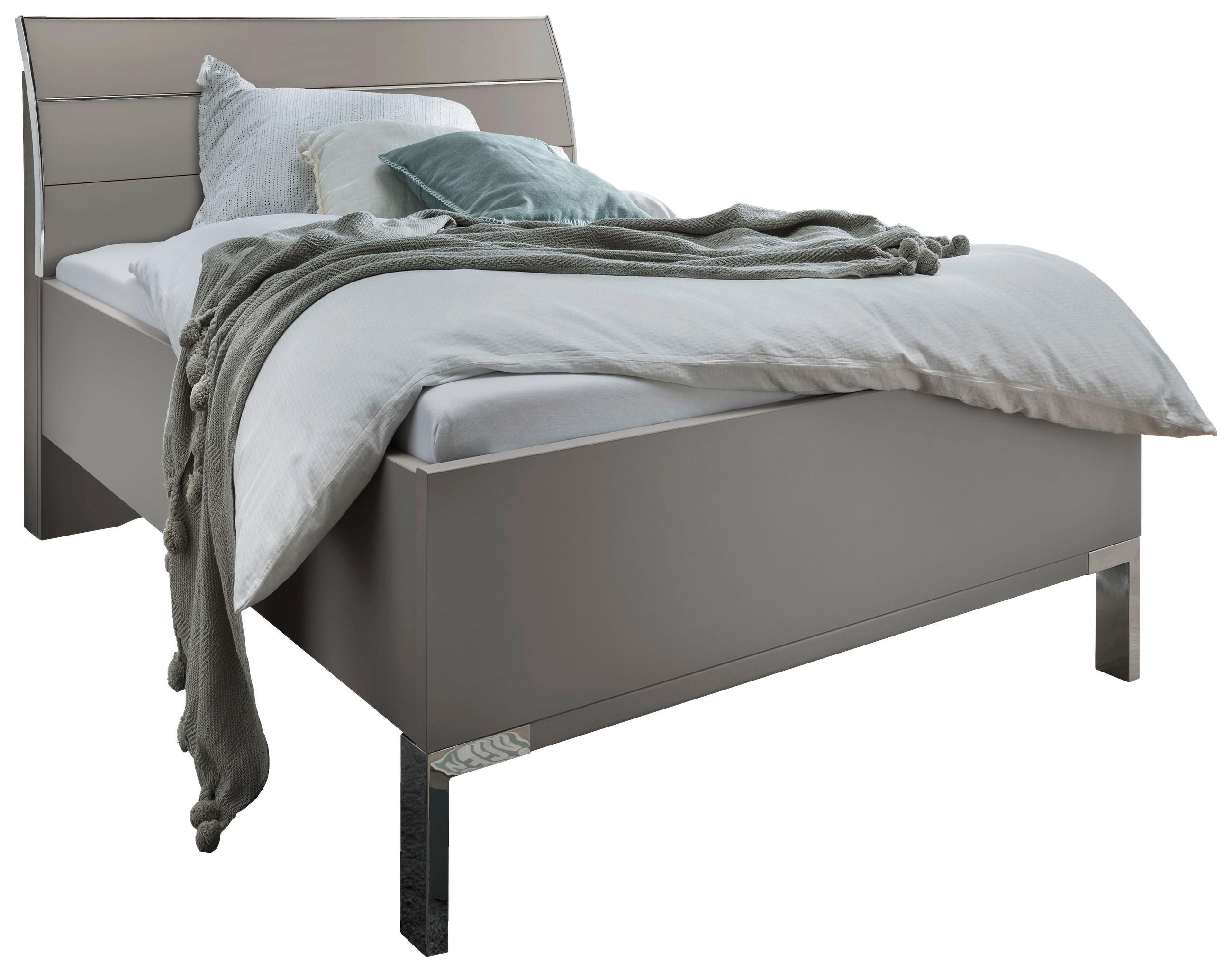 BETT 90/200 cm  in Grau  - Chromfarben/Grau, KONVENTIONELL, Metall (90/200cm) - Dieter Knoll