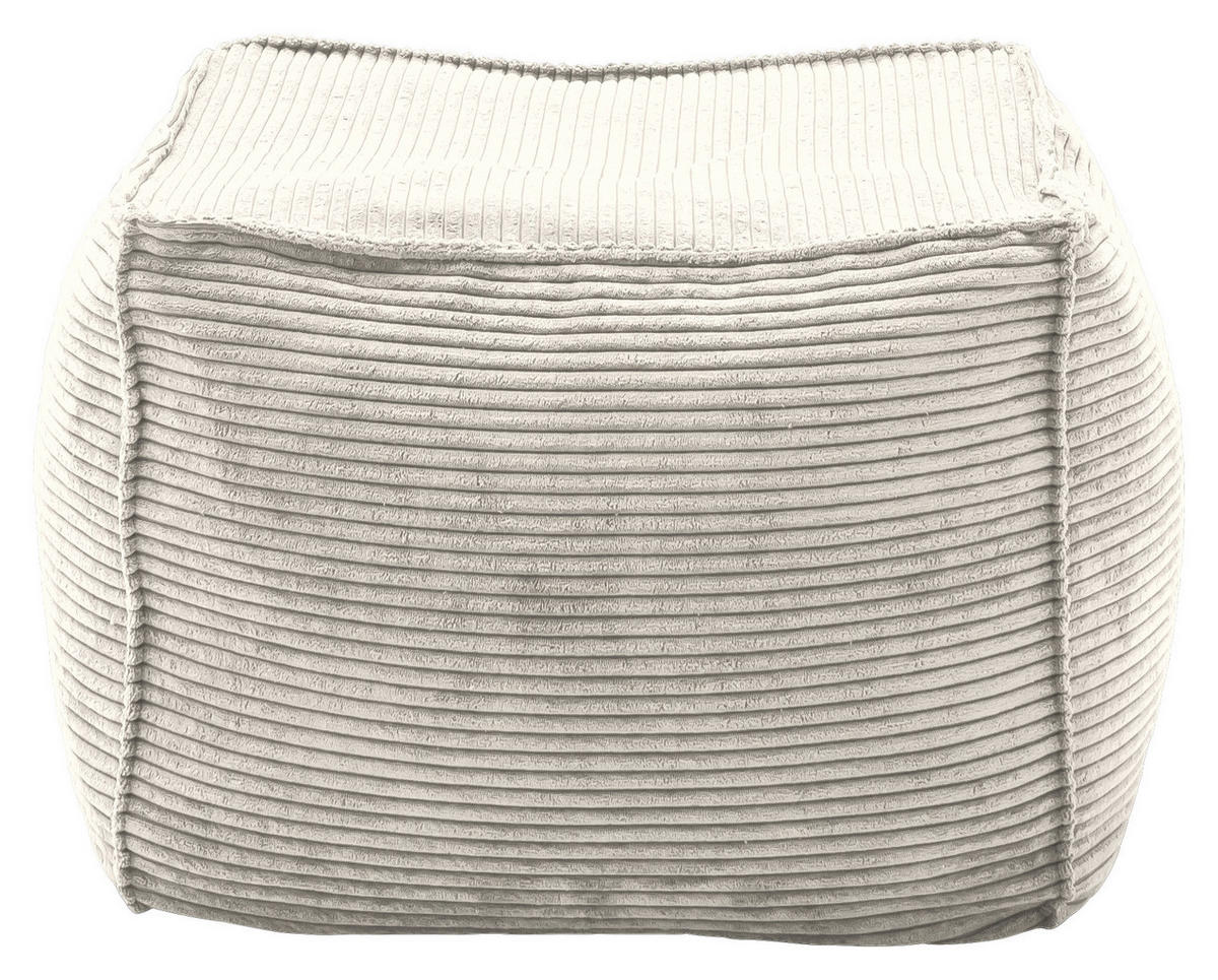 HOCKER in Textil Naturfarben, Beige  - Beige/Naturfarben, Design, Textil (66/40/66cm) - Lomoco