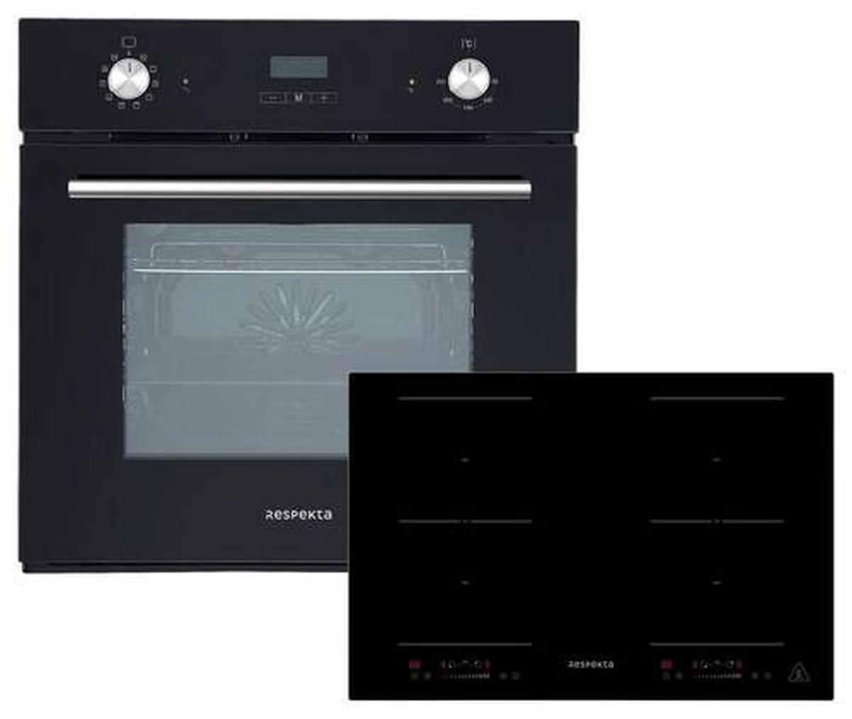 BACKOFENSET ASET6008800I  - Schwarz, Trend, Glas/Metall (59,5/59/55cm) - Respekta