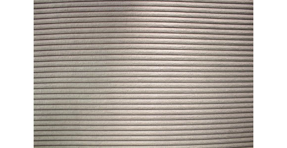 ECKSOFA inkl. Funktionen Hellgrau Cord  - Silberfarben/Hellgrau, Design, Textil/Metall (250/167cm) - Xora