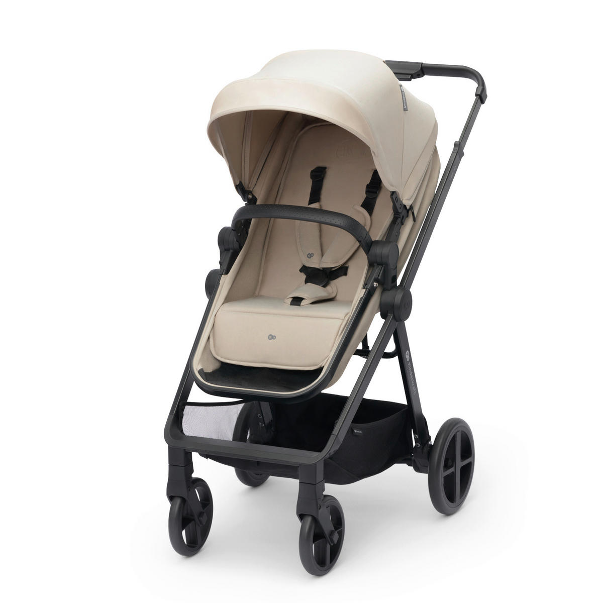 KINDERWAGENSET Newly 4 in 1  - Beige/Schwarz, Basics, Metall (54/100/94cm) - kinderkraft