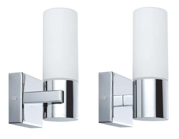 BADEZIMMER-WANDLEUCHTE Gemini   - Chromfarben, Basics, Glas/Metall (8,5/19,5/10,5cm) - Paulmann