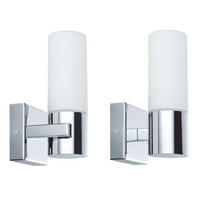 BADEZIMMER-WANDLEUCHTE   - Chromfarben, Basics, Glas/Metall (8,5/19,5/10,5cm) - Paulmann