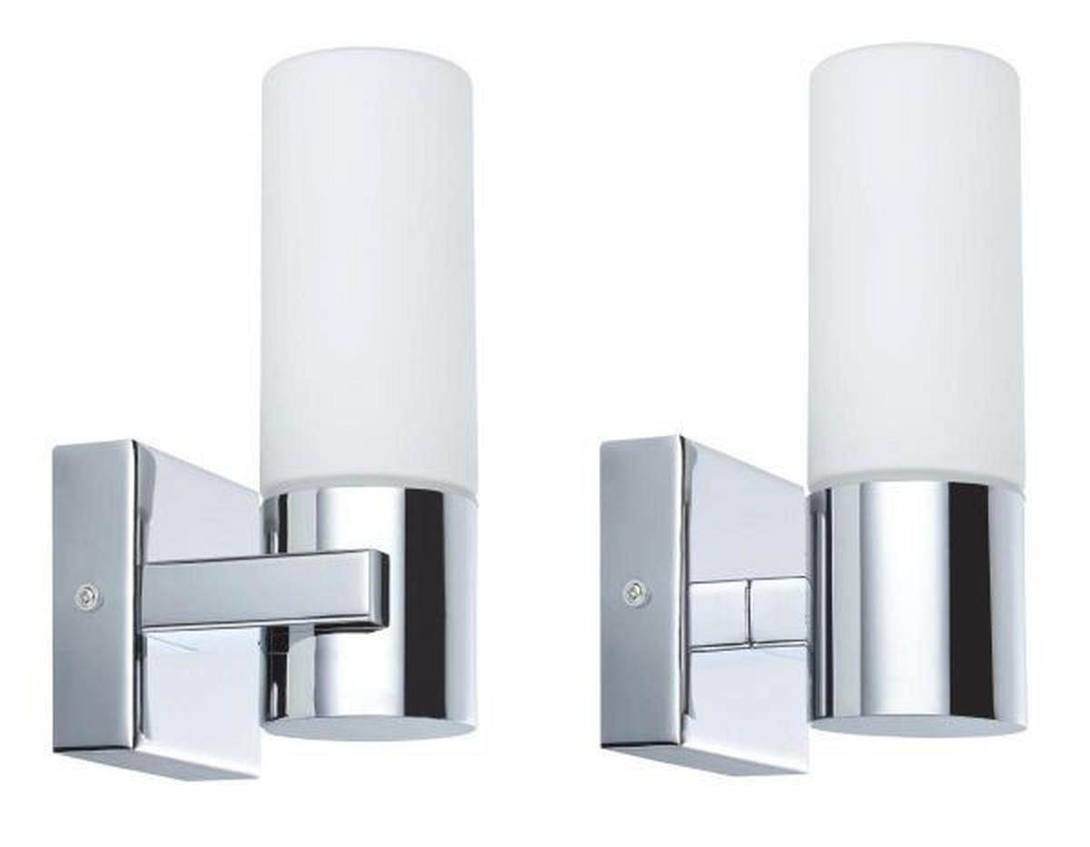 BADEZIMMER-WANDLEUCHTE   - Chromfarben, Basics, Glas/Metall (8,5/19,5/10,5cm) - Paulmann