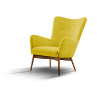 KŘESLO, dřevo, žlutá - žlutá, Basics, dřevo/kompozitní dřevo (56/102/80cm) - Materasso