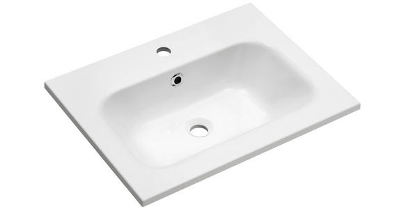 WASCHBECKEN 61/2/46 cm - Weiß, KONVENTIONELL, Stein (61/2/46cm) - Xora