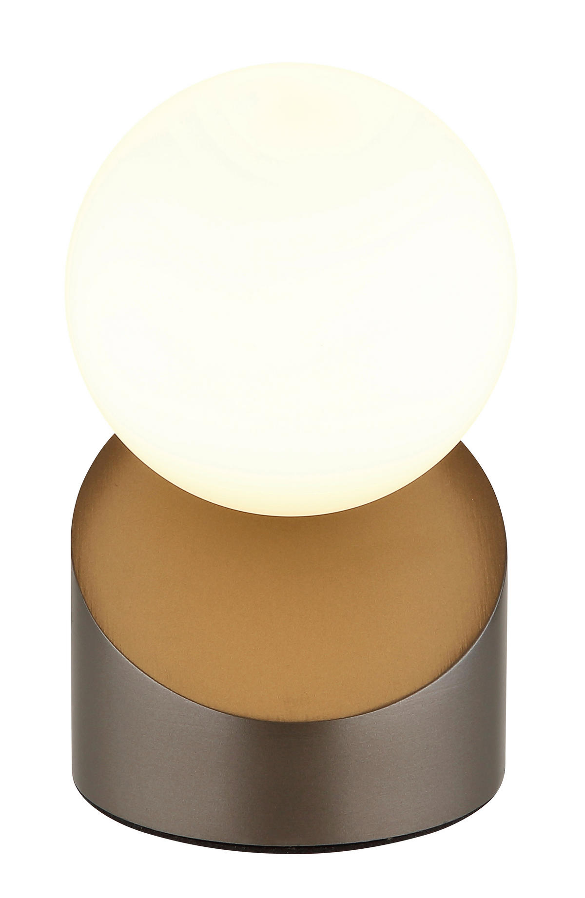 TISCHLEUCHTE Alisa 10/16 cm  - Opal/Schwarz, Design, Glas/Kunststoff (10/16cm) - Globo