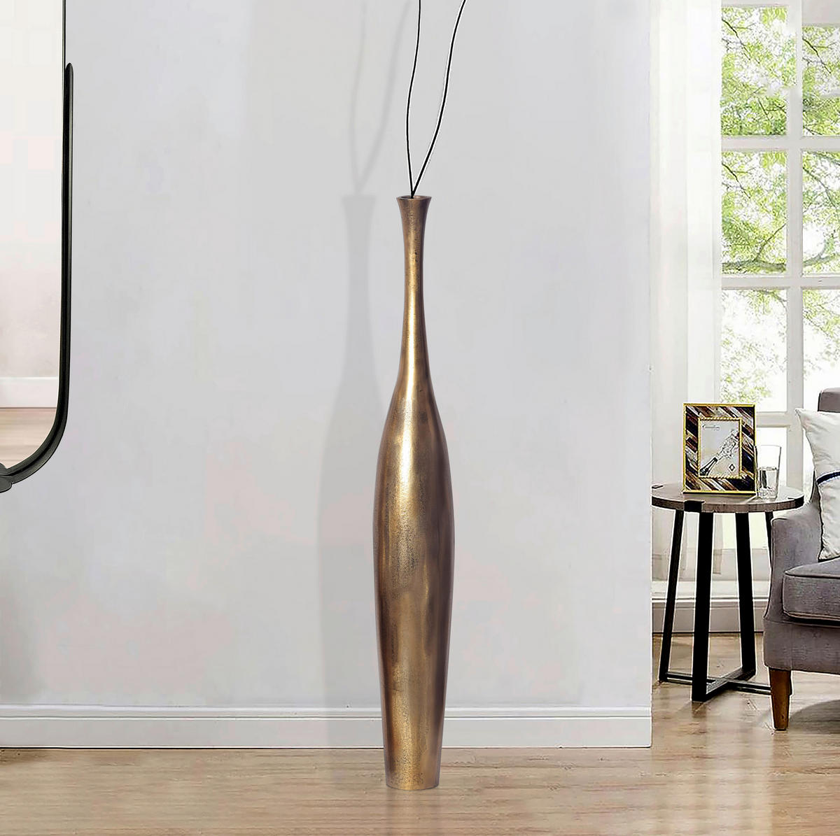 DEKORVAS  - guldfärgad, Design, metall (13/75/13cm) - Livetastic