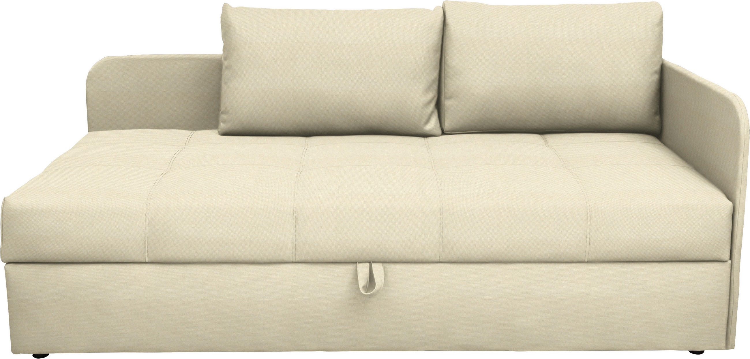 LIEGE in Flachgewebe Creme  - Creme/Schwarz, Basics, Kunststoff/Textil (205/90/95cm) - Xora