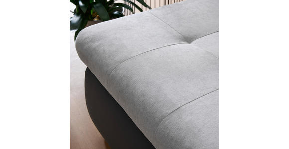 ECKSOFA in Flachgewebe Hellgrau, Dunkelgrau  - Dunkelgrau/Hellgrau, Design, Kunststoff/Textil (175/271cm) - Xora