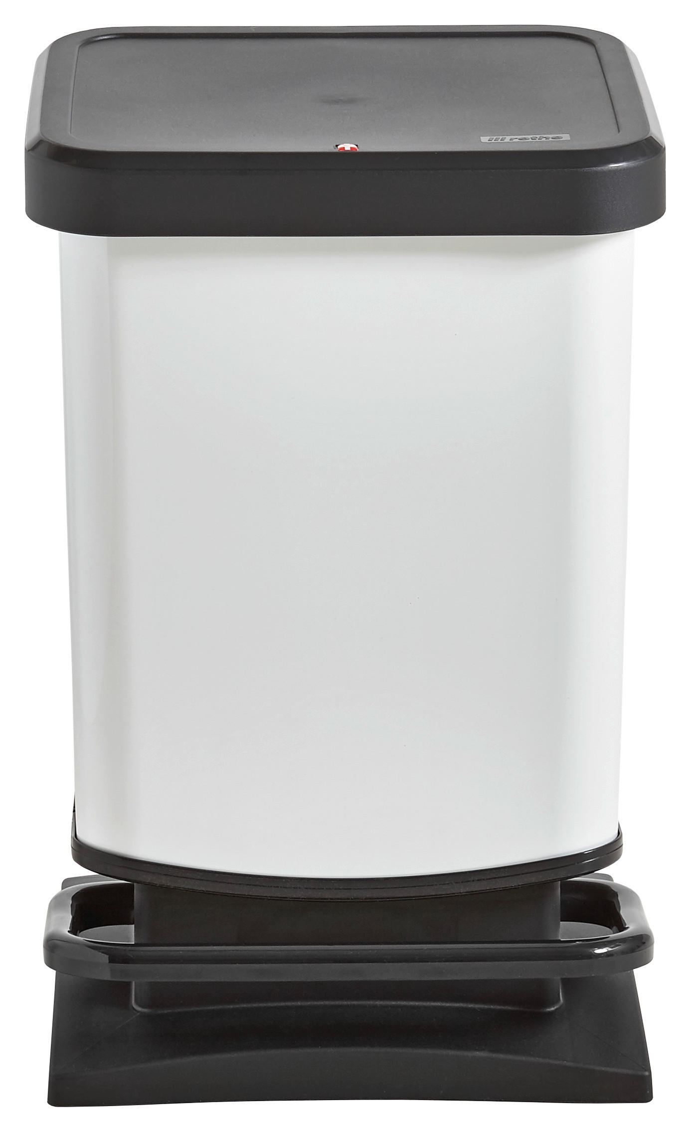 SZEMETESVÖDÖR 20 l - fekete/fehér, Konventionell, műanyag (29,3/26,6/45,7cm) - Rotho