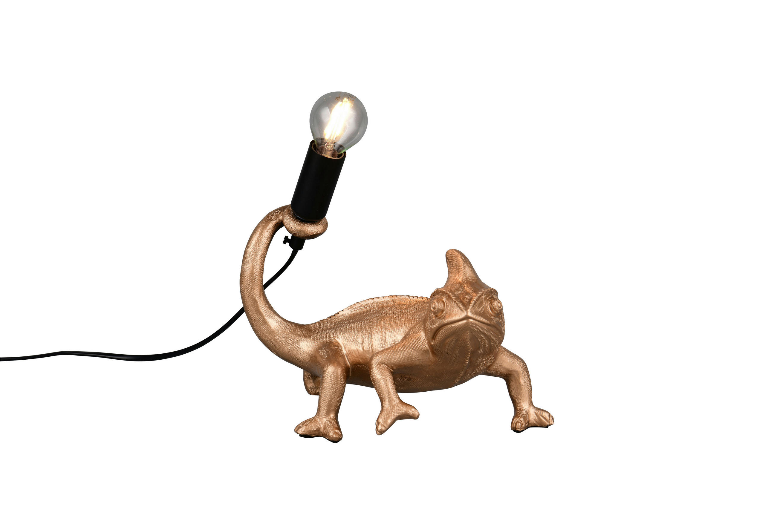TISCHLEUCHTE 24,5/14/22 cm   - Goldfarben/Schwarz, Trend, Kunststoff/Metall (24,5/14/22cm)