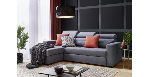 ECKSOFA in Struktur Beere  - Beere/Schwarz, MODERN, Kunststoff/Textil (179/240cm) - Carryhome