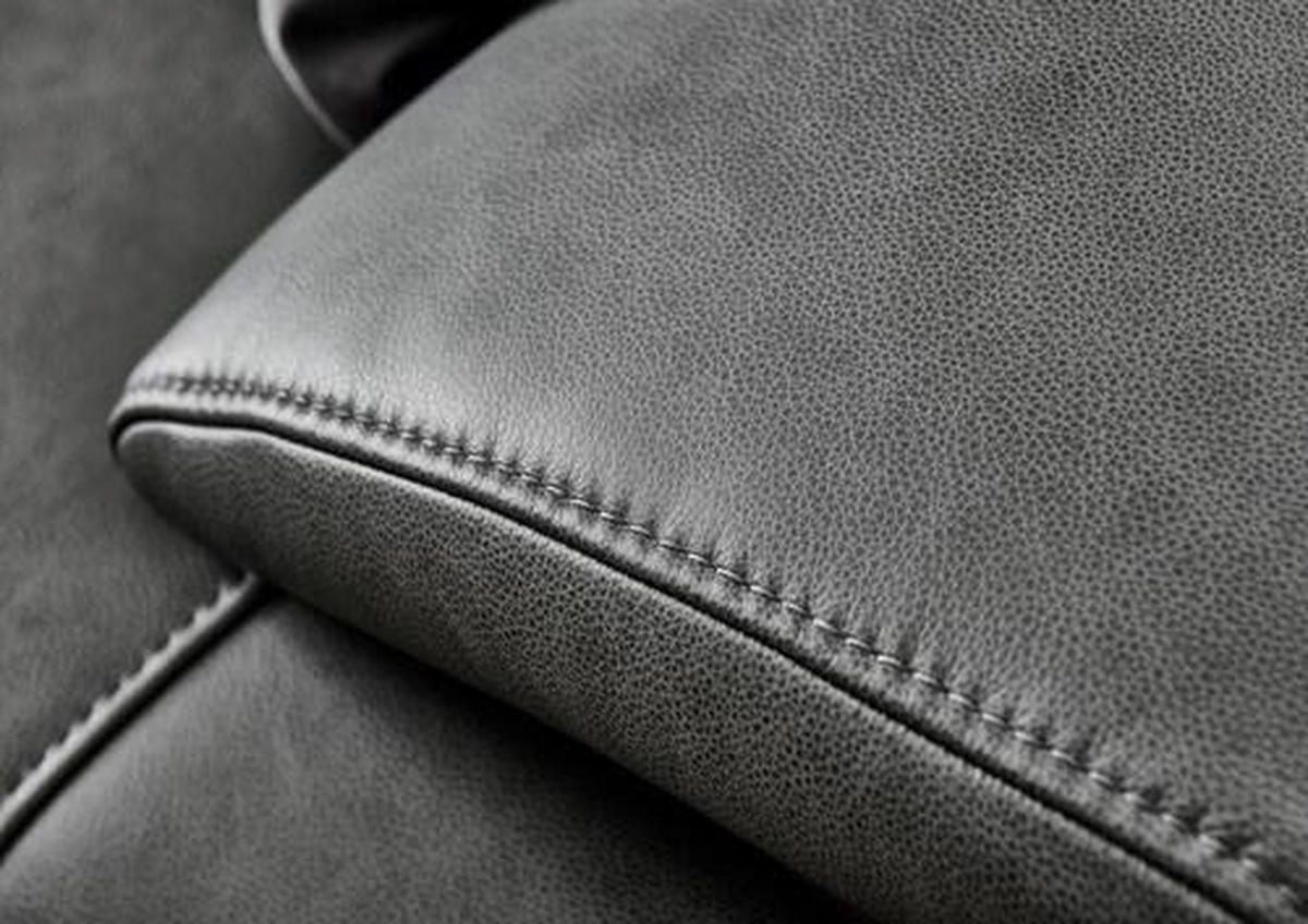 ECKSOFA in Echtleder Anthrazit  - Anthrazit, Design, Leder/Metall (325/255cm) - Dieter Knoll