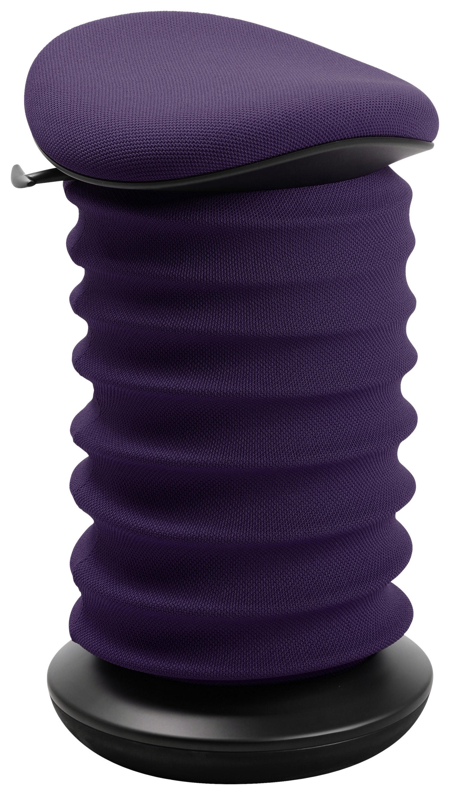 BÜROHOCKER Lila, Schwarz  - Lila/Schwarz, Design, Kunststoff/Textil (37,5/53-64/36cm) - Topstar