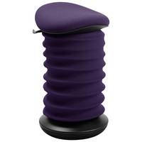 BÜROHOCKER Lila, Schwarz  - Lila/Schwarz, Design, Kunststoff/Textil (37,5/53-64/36cm) - Topstar